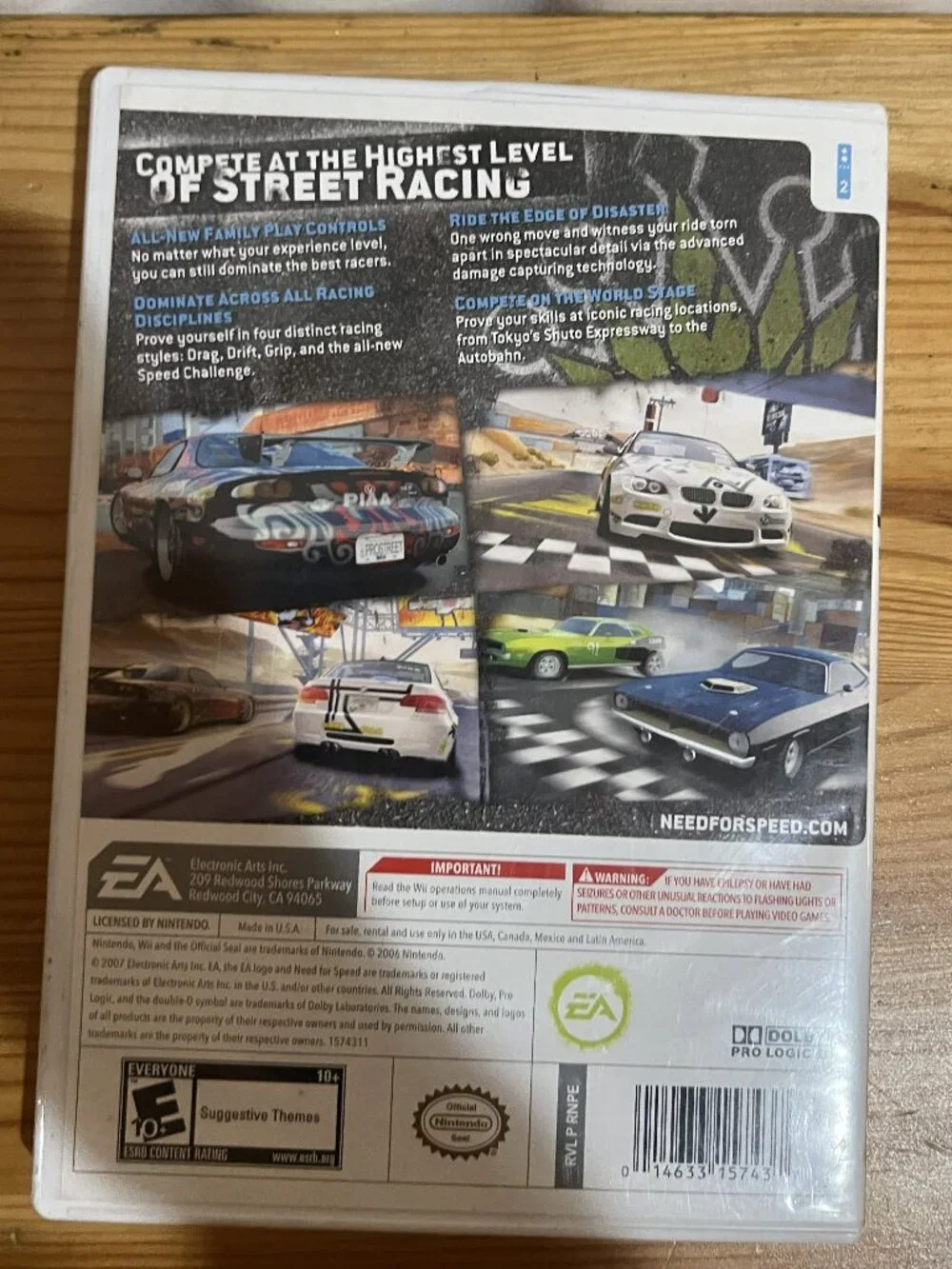 Need for Speed: ProStreet (Nintendo Wii) Used Good Condition $10